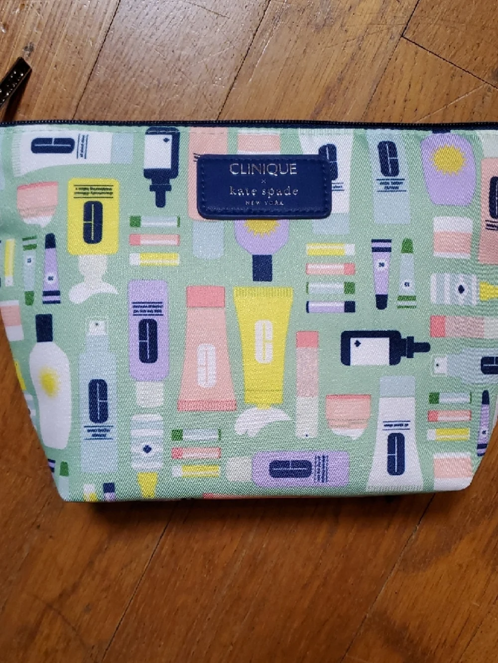 Clinique x Kate Spade New York Cosmetic Pouch - Mint Multi